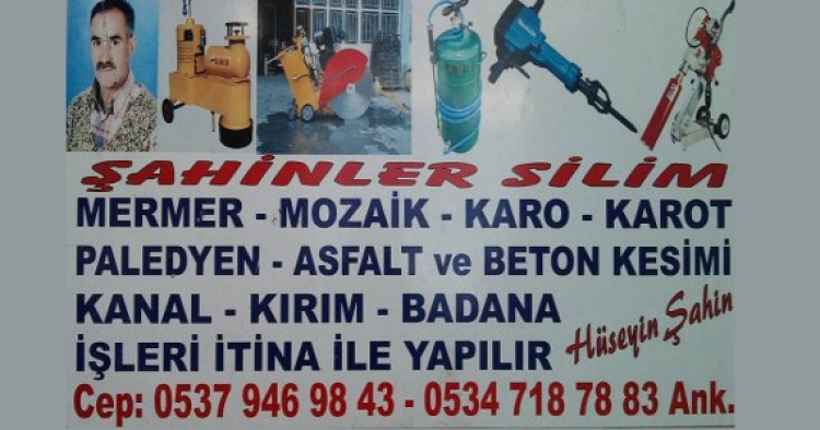 Ankara Silimci Hüseyin Şahinler silim, beton kırma ustası